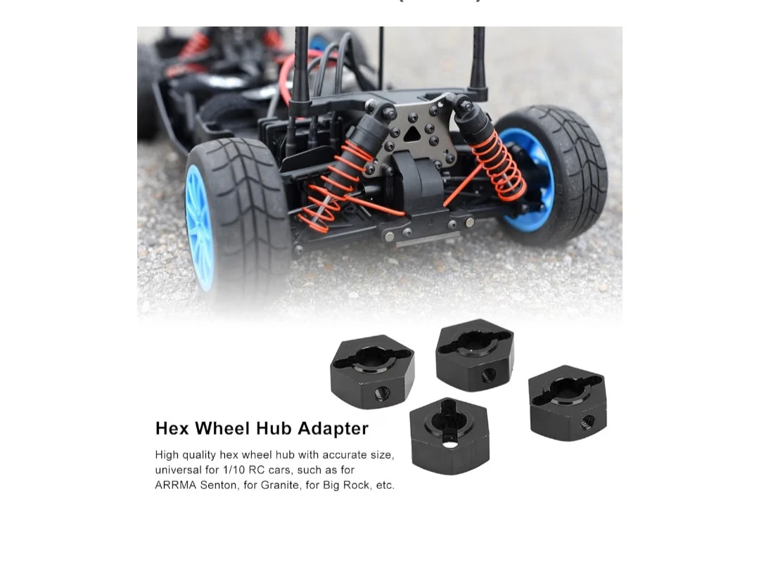Wheel Hex Hub, Aluminum Alloy 14mm Universal Wheel Hex Adapter - photo 4