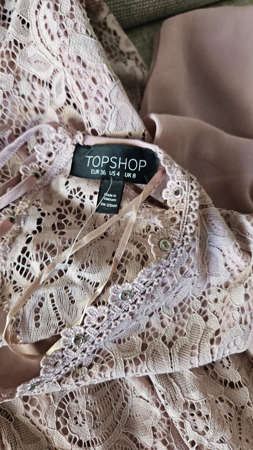 Topshop Pink Lace Corset Mini Dress - photo 4