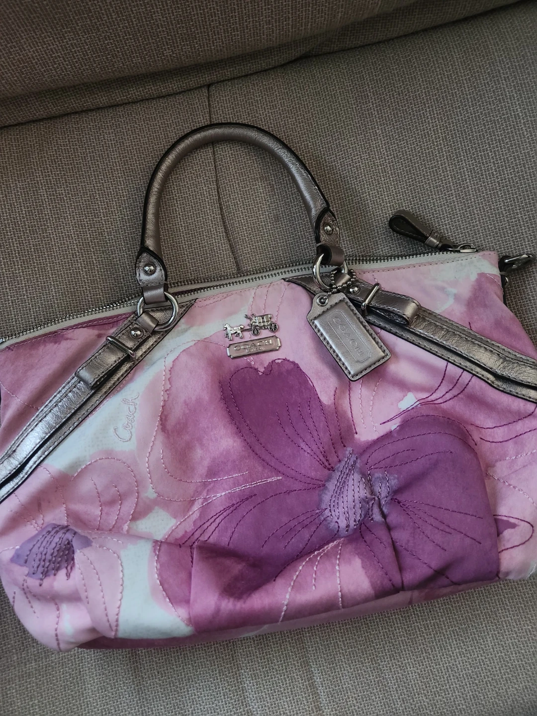 Coach Floral Satchel Handbag