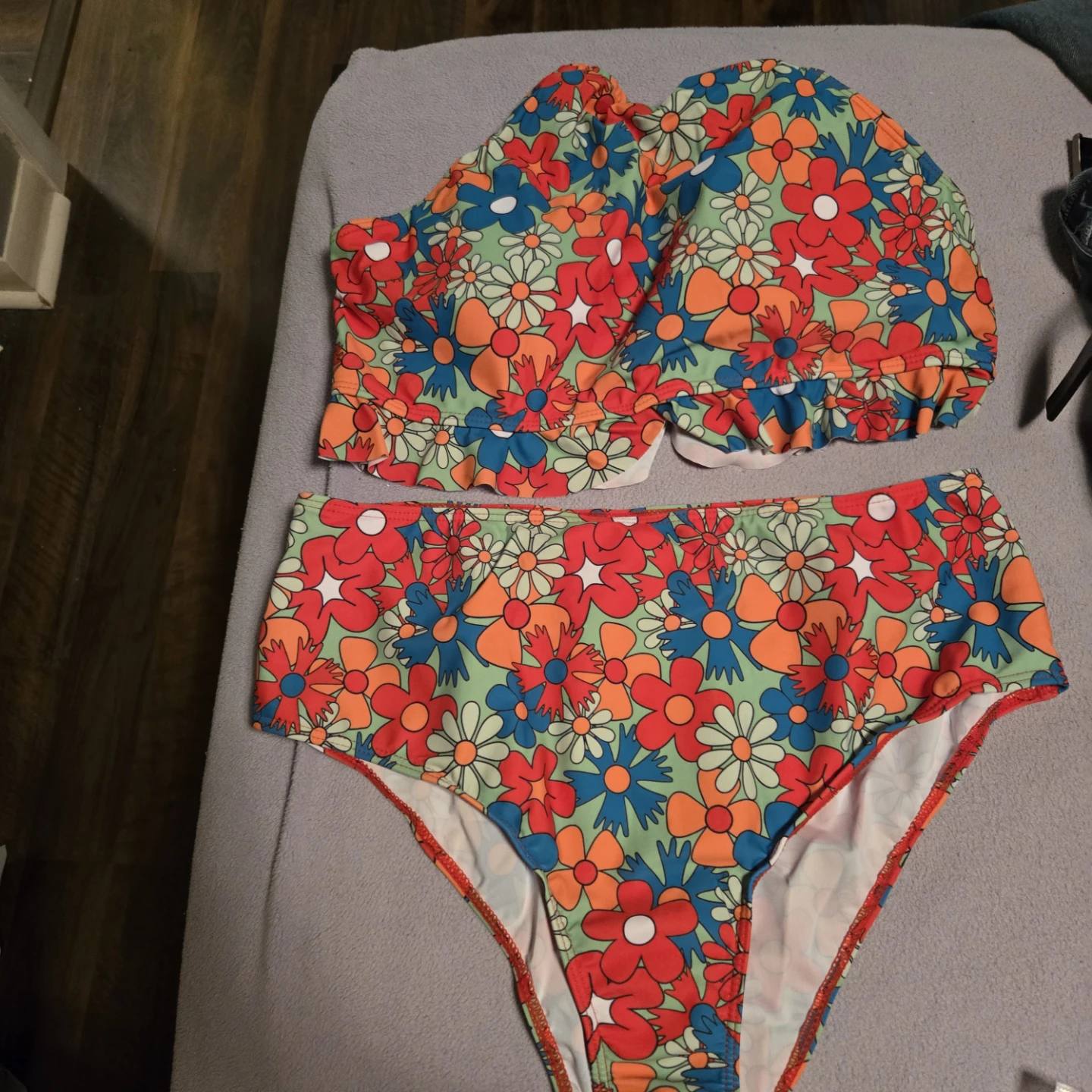 Brand New Printed Bikini Set Size XL