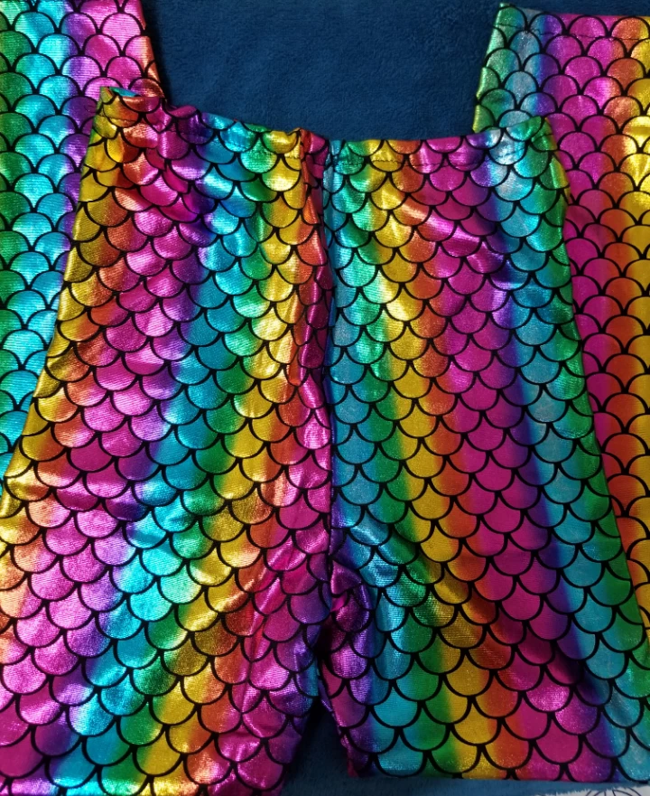 Rainbow Mermaid Scale Leggings - photo 2