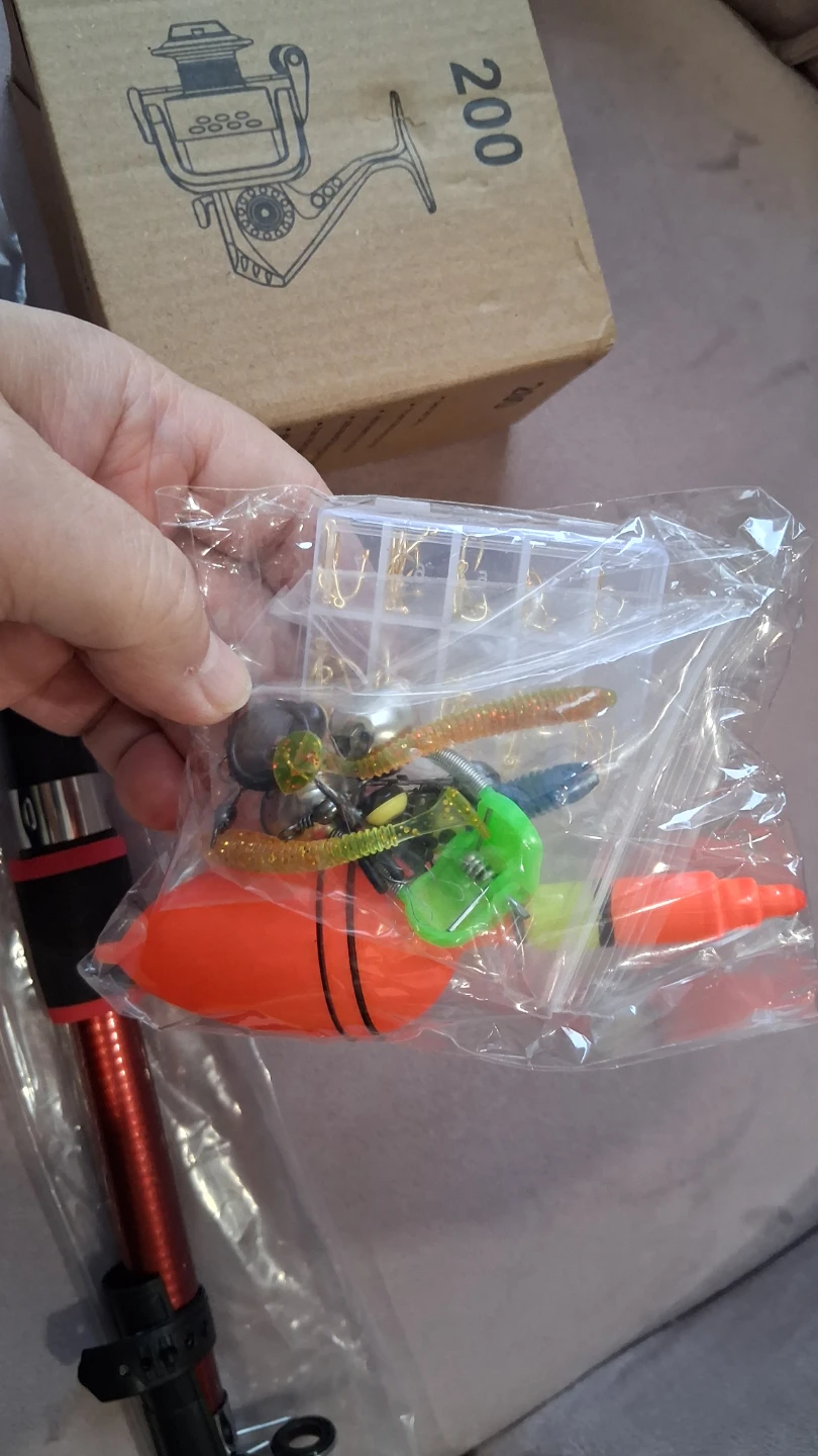 NEW Fishing Rod Reel Hooks Bait Complete Set - photo 3