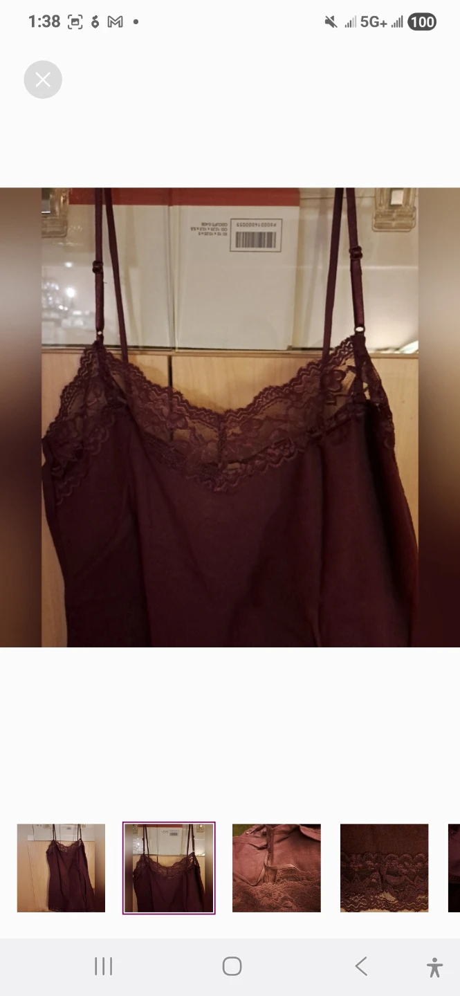 NEW CAMISOLE TANK BURGUNDY MAROON, Adjust Straps - photo 3