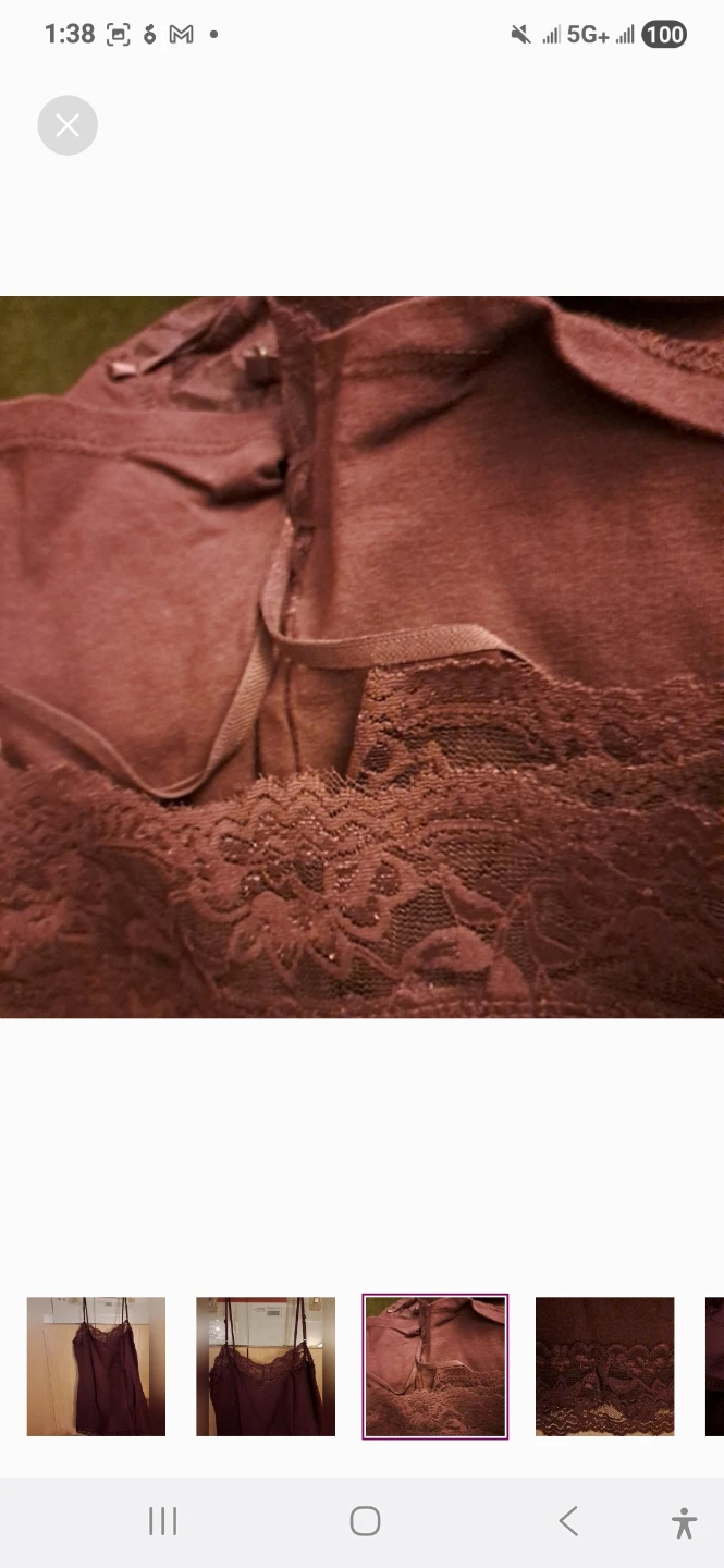NEW CAMISOLE TANK BURGUNDY MAROON, Adjust Straps - photo 4