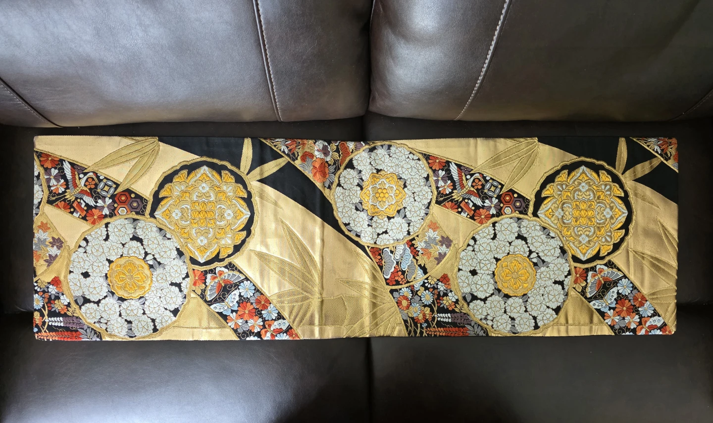 Table Runner (made from vintage Japanese Fukuro Obi)