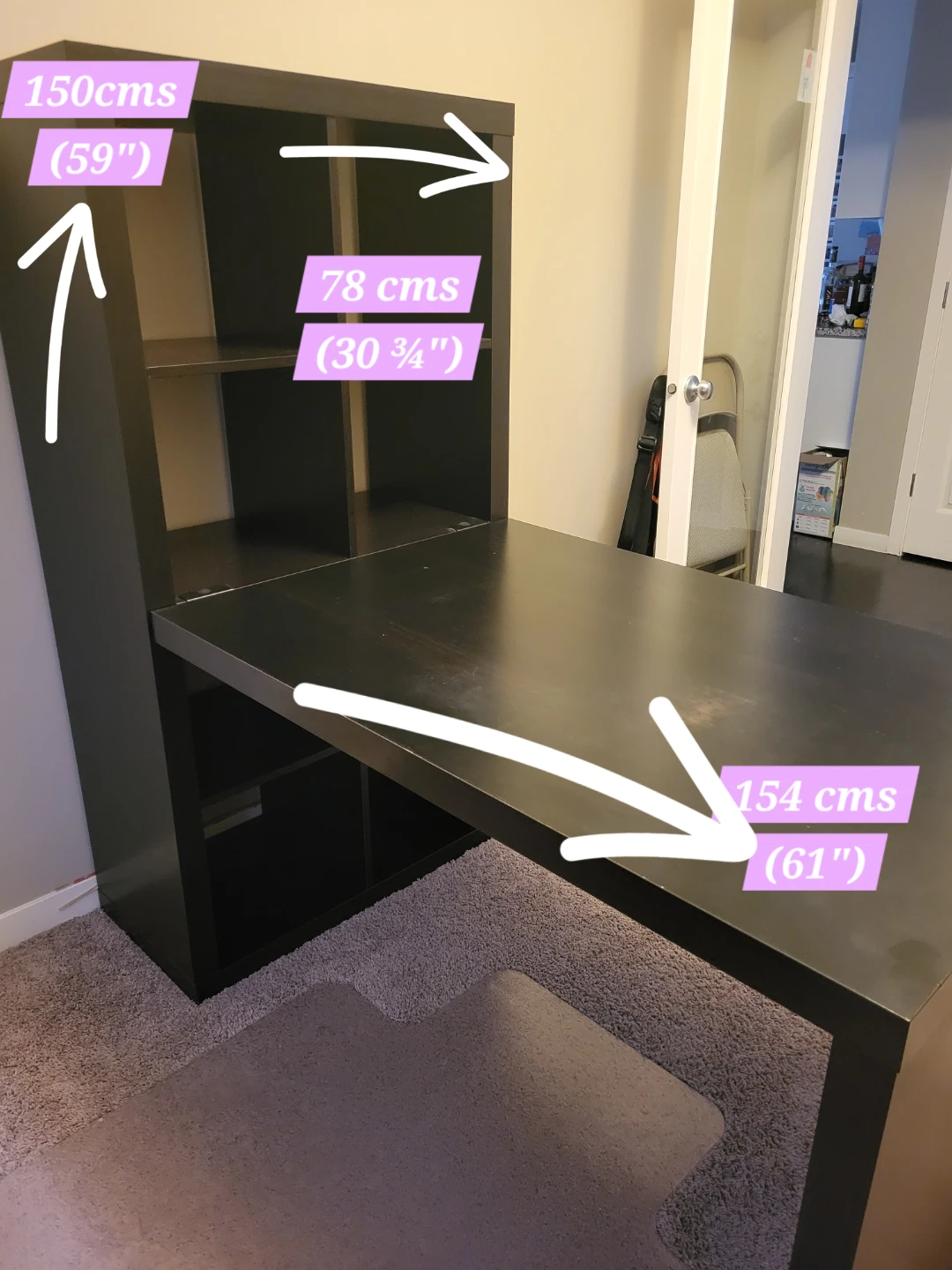 Desk with Shelving Unit - photo 2