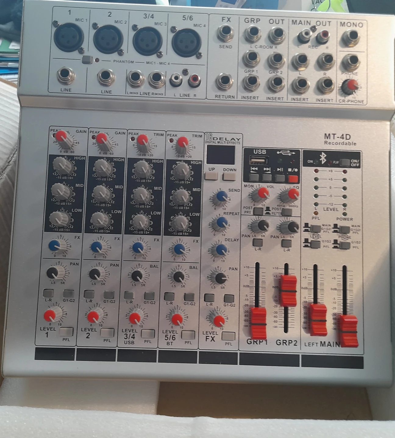 MT-4D Recordable Professional Powered Mixer