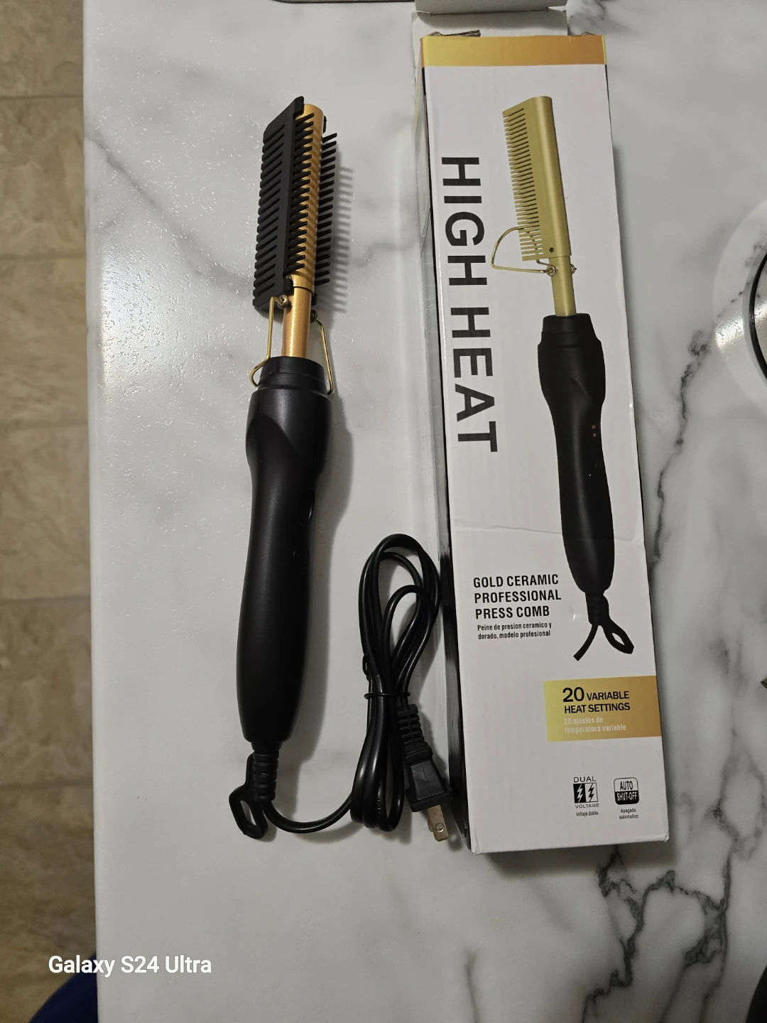 Gold Ceramic Professional Press Comb