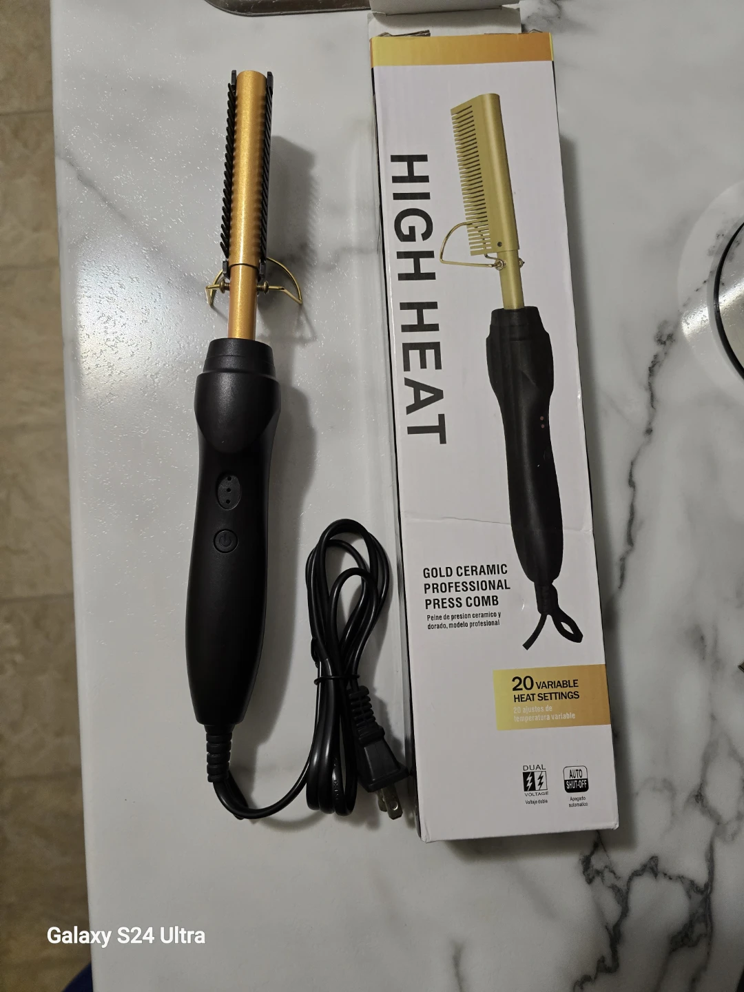 Gold Ceramic Professional Press Comb - photo 2