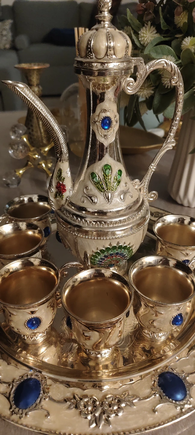 Decorative Coffee/Tea Set with Tray - photo 2