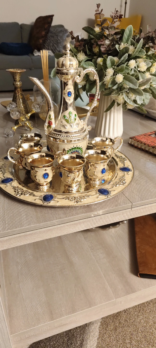 Decorative Coffee/Tea Set with Tray - photo 3