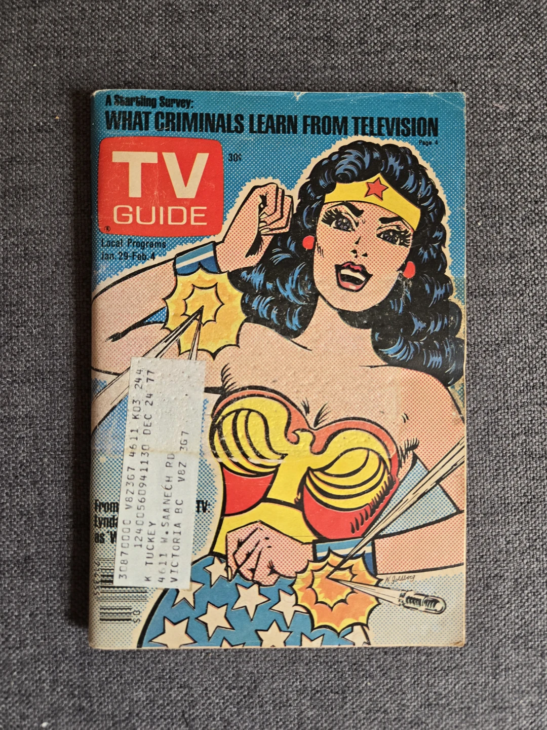 TV Guide Magazine with Wonder Woman Cover