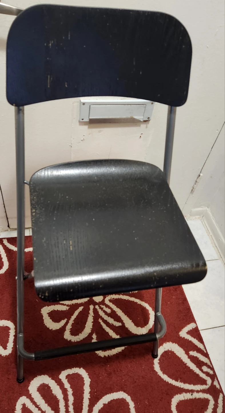 Black Folding Bar Stool - photo 2