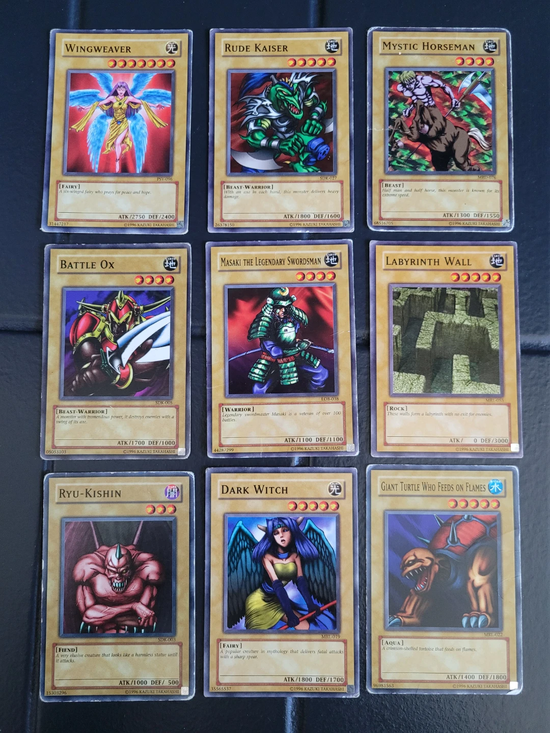 Yu-Gi-Oh! Card Lot – Vintage Commons – 9 Cards