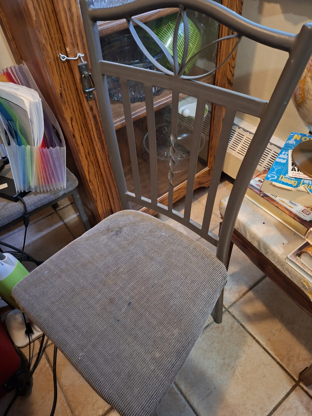 🥕Metal Dining Chair with Padded Seat