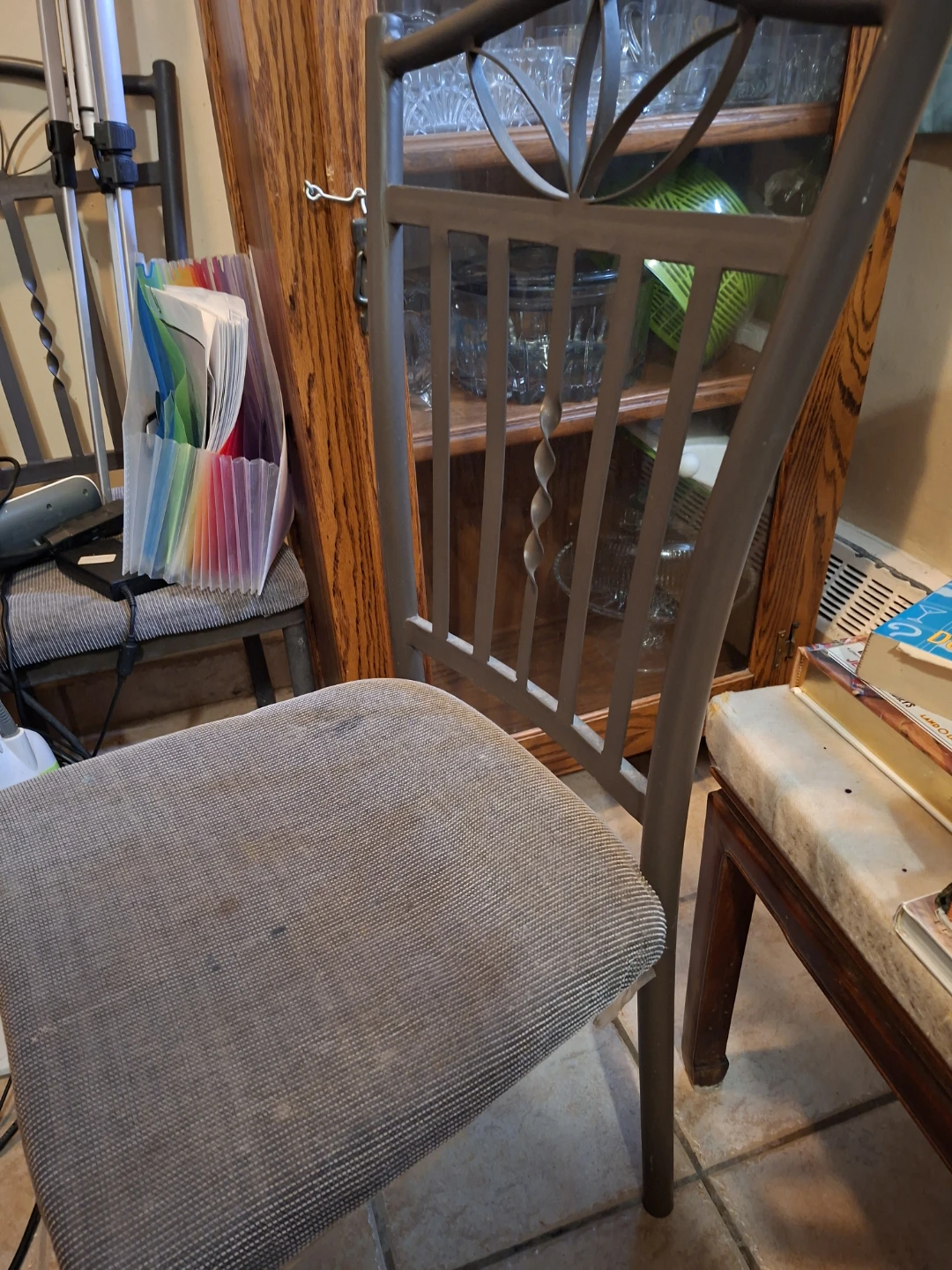 🥕Metal Dining Chair with Padded Seat - photo 2