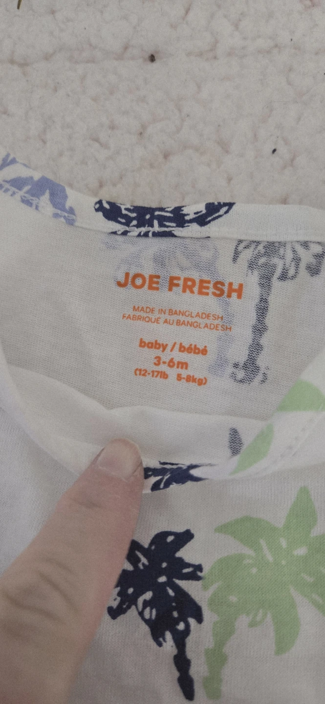 New! Joe Fresh Baby Girl's Palm Tree Dress 3-6 Months - photo 3