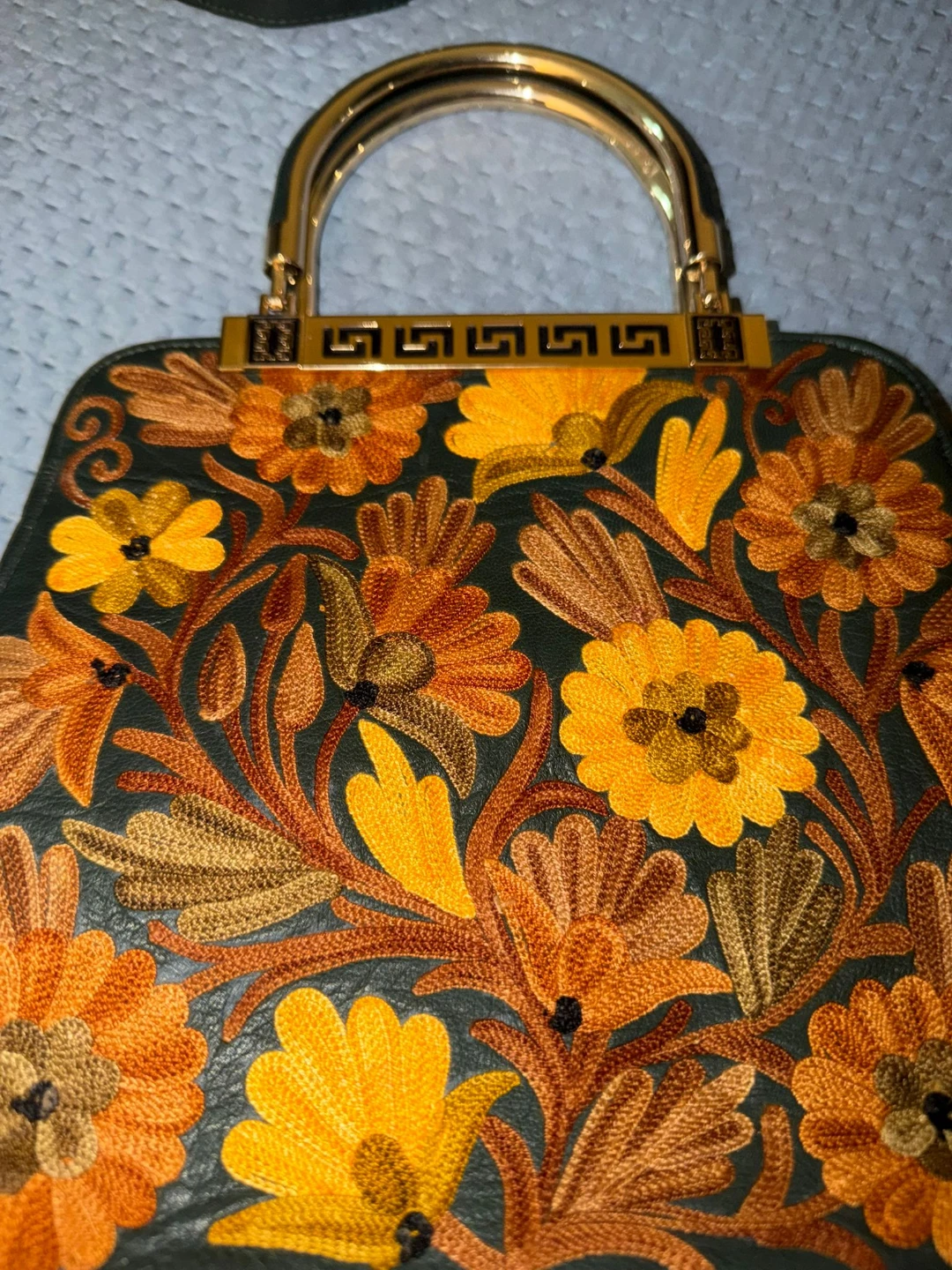 Leather Embroidered  Handbag - photo 2