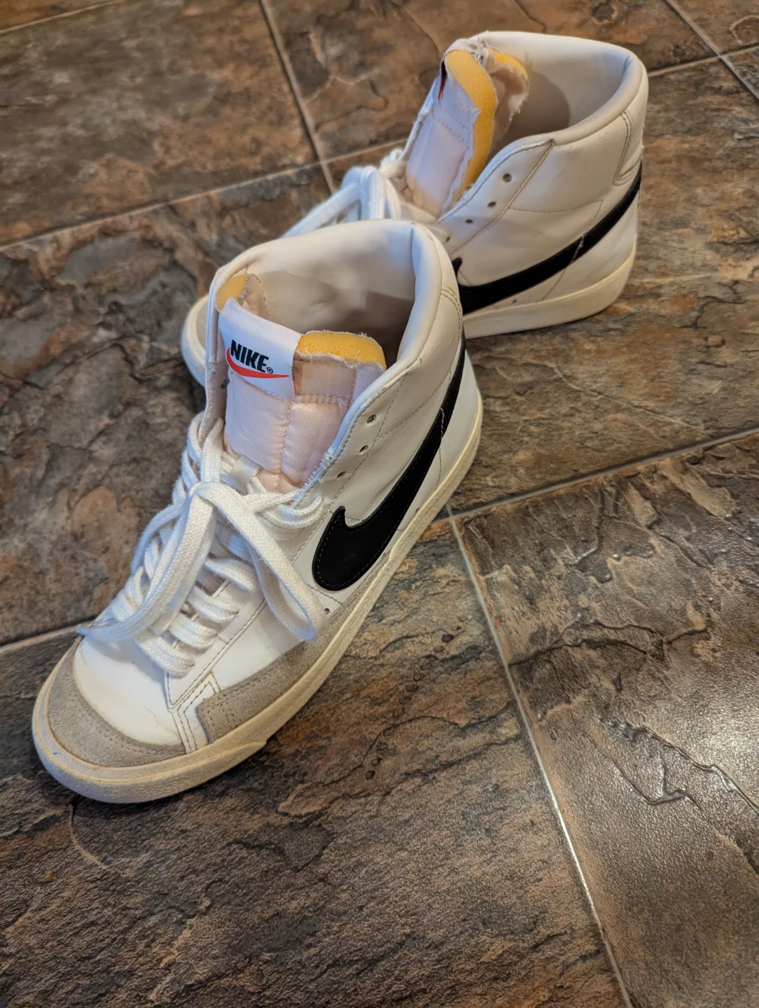 Nike Blazer Mid '77 Vintage High Top Sneakers White Black - photo 3