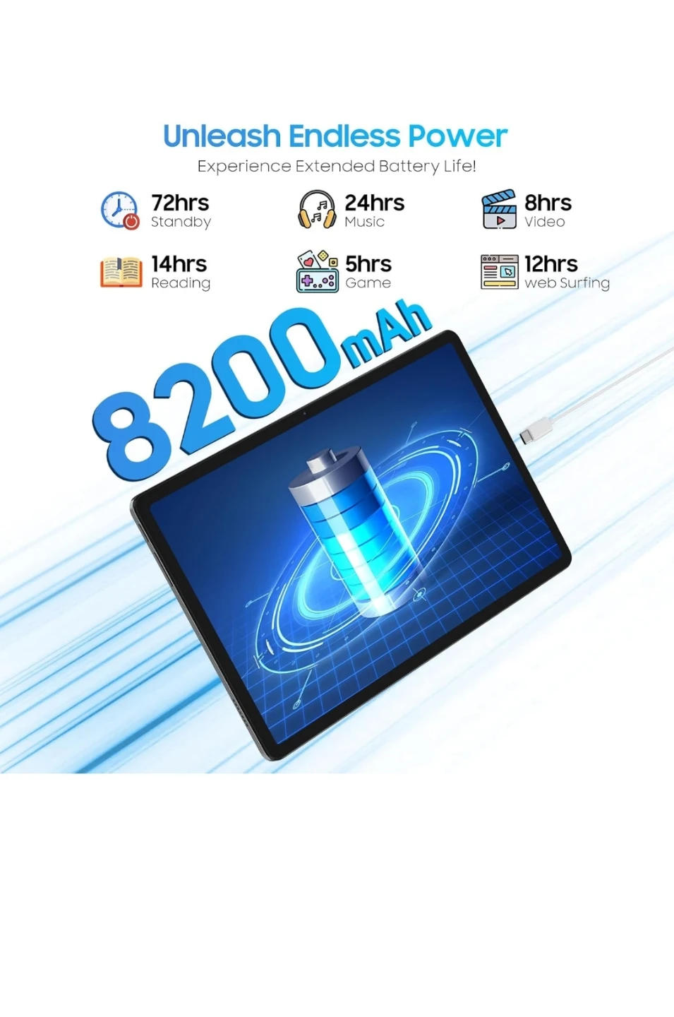 11-inch Tab 90 WiFi Tablet - 12GB RAM + 128GB Storage - photo 4