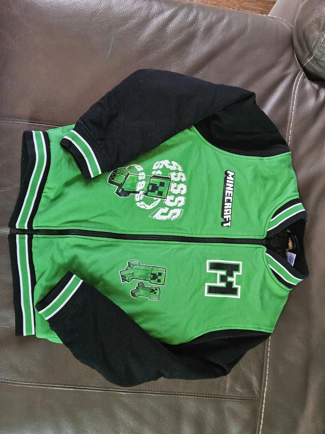 Minecraft Creeper Varsity Jacket