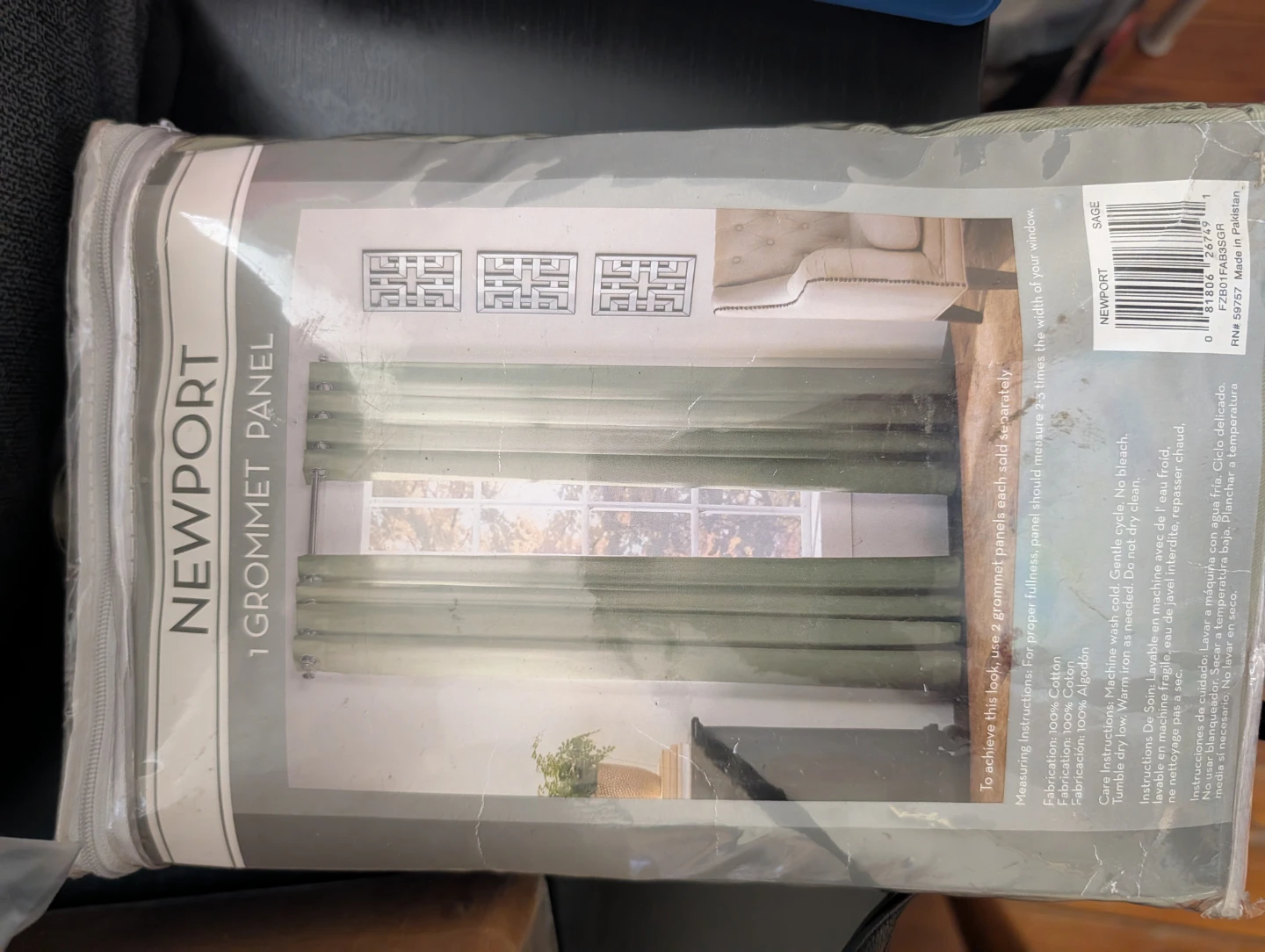 Newport 1 Grommet Panel - 100% Cotton(New)