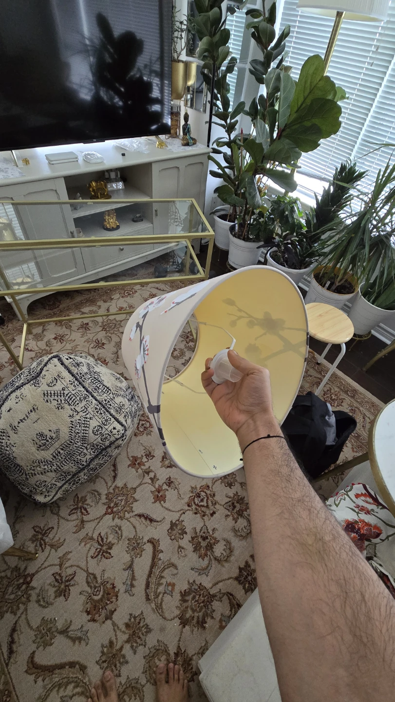 Pair of IKEA Floral embroidered Lampshades - photo 3