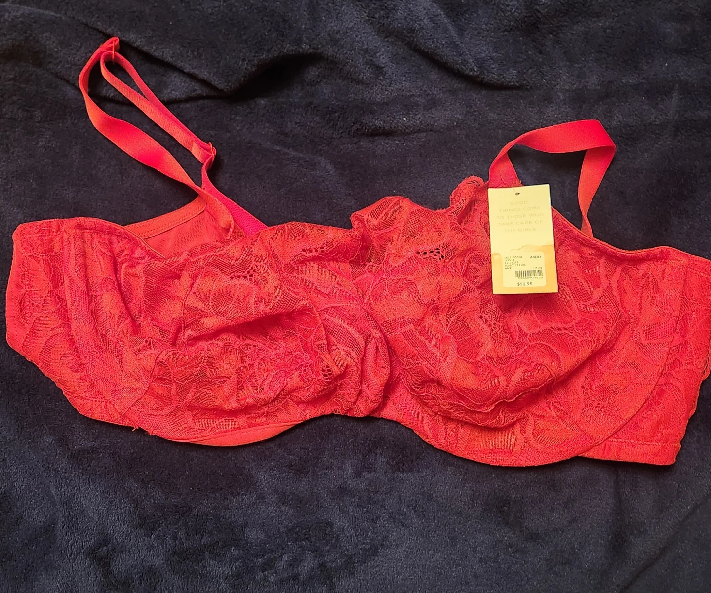Red Lace Bra 44DD