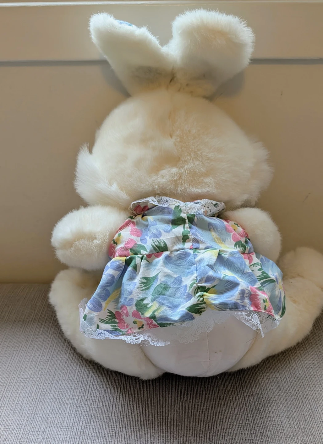 White Plush Bunny Stuffed Animal - Easter Gift - photo 2