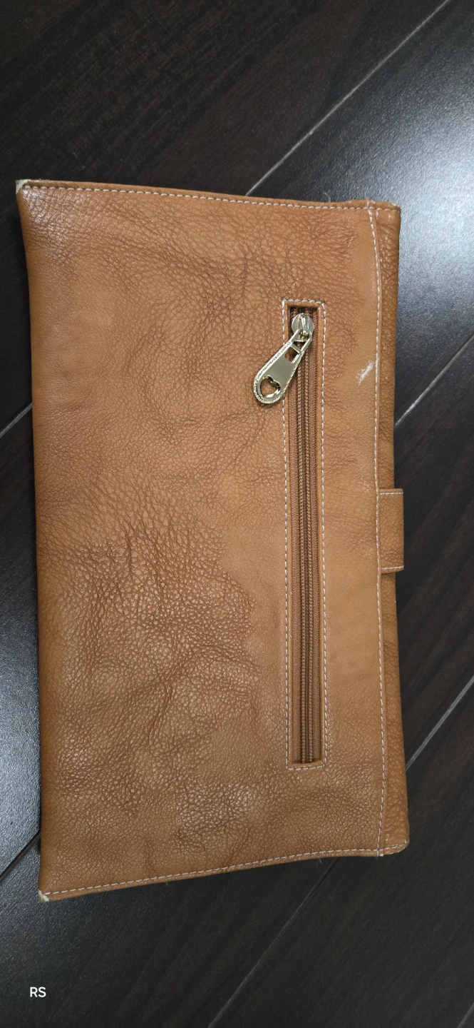 Brown Faux Leather Clutch with 'C' Detail - photo 2