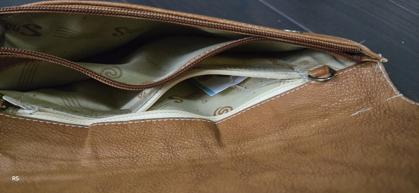 Brown Faux Leather Clutch with 'C' Detail - photo 3