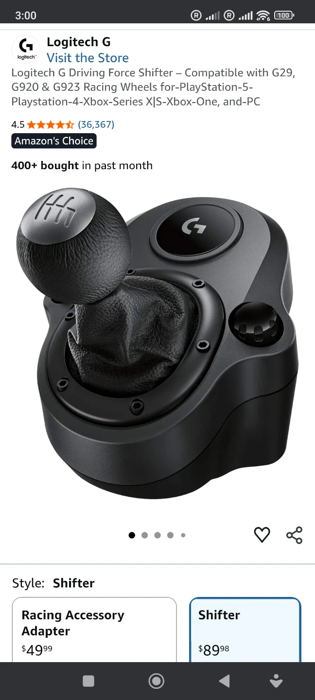 Sealed unopened Logitech G923 Racing Wheel and Shifter Set - photo 2
