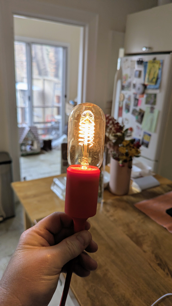 6' Interior Hanging Fabric Cable Light with Switch, Edison Bulb - photo 2