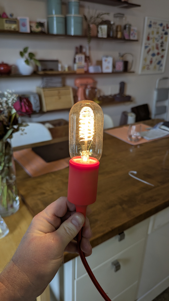 6' Interior Hanging Fabric Cable Light with Switch, Edison Bulb - photo 3