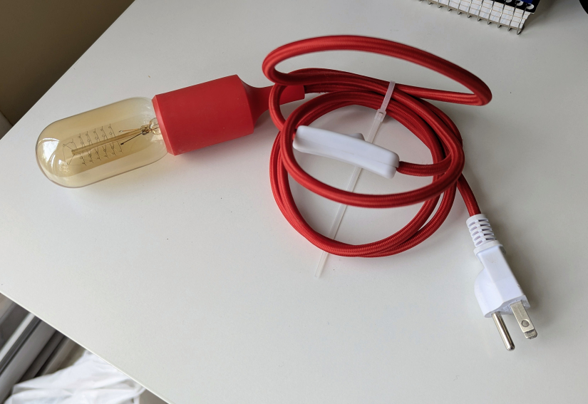 6' Interior Hanging Fabric Cable Light with Switch, Edison Bulb - photo 4