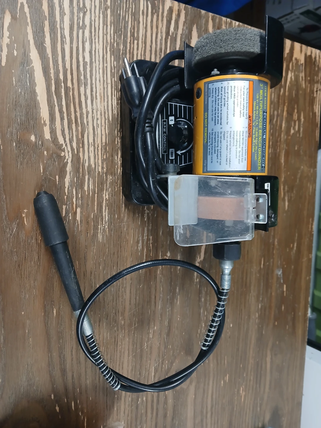Mini Hobby 3"  Bench Grinder w/Flex Shaft and Accessories