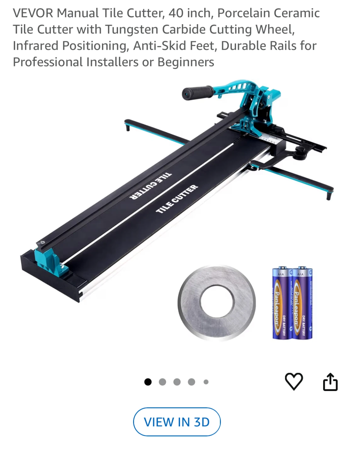 VEVOR Manual Tile Cutter 40 inch