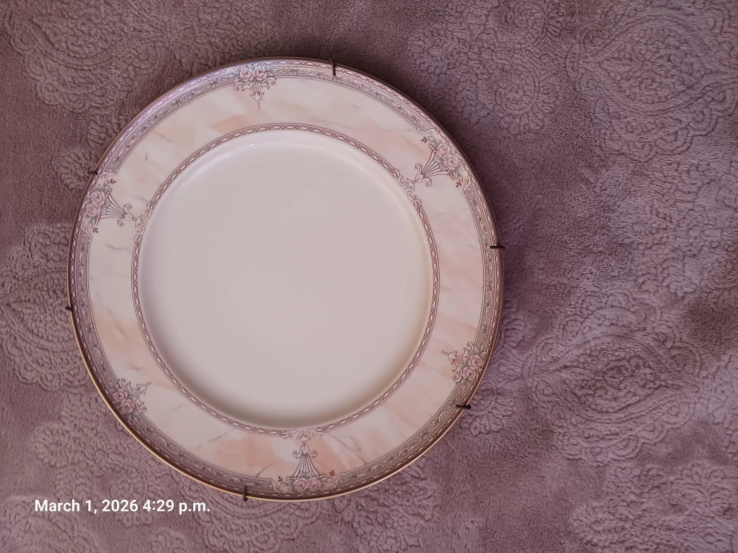 Mikasa Fine Ivory LAC82 Venetian Marble Dinner Plate - photo 2