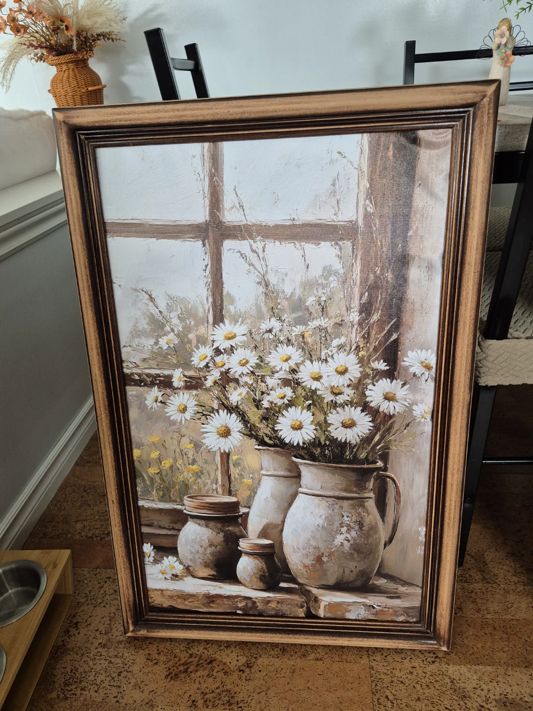 Framed Daisy Painting