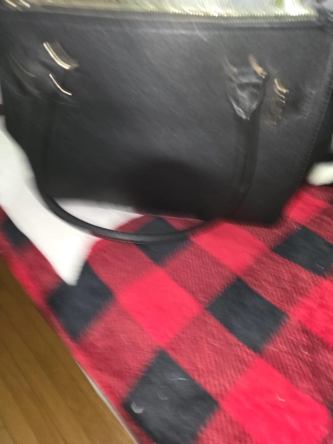Black Faux Leather Satchel Handbag - photo 2