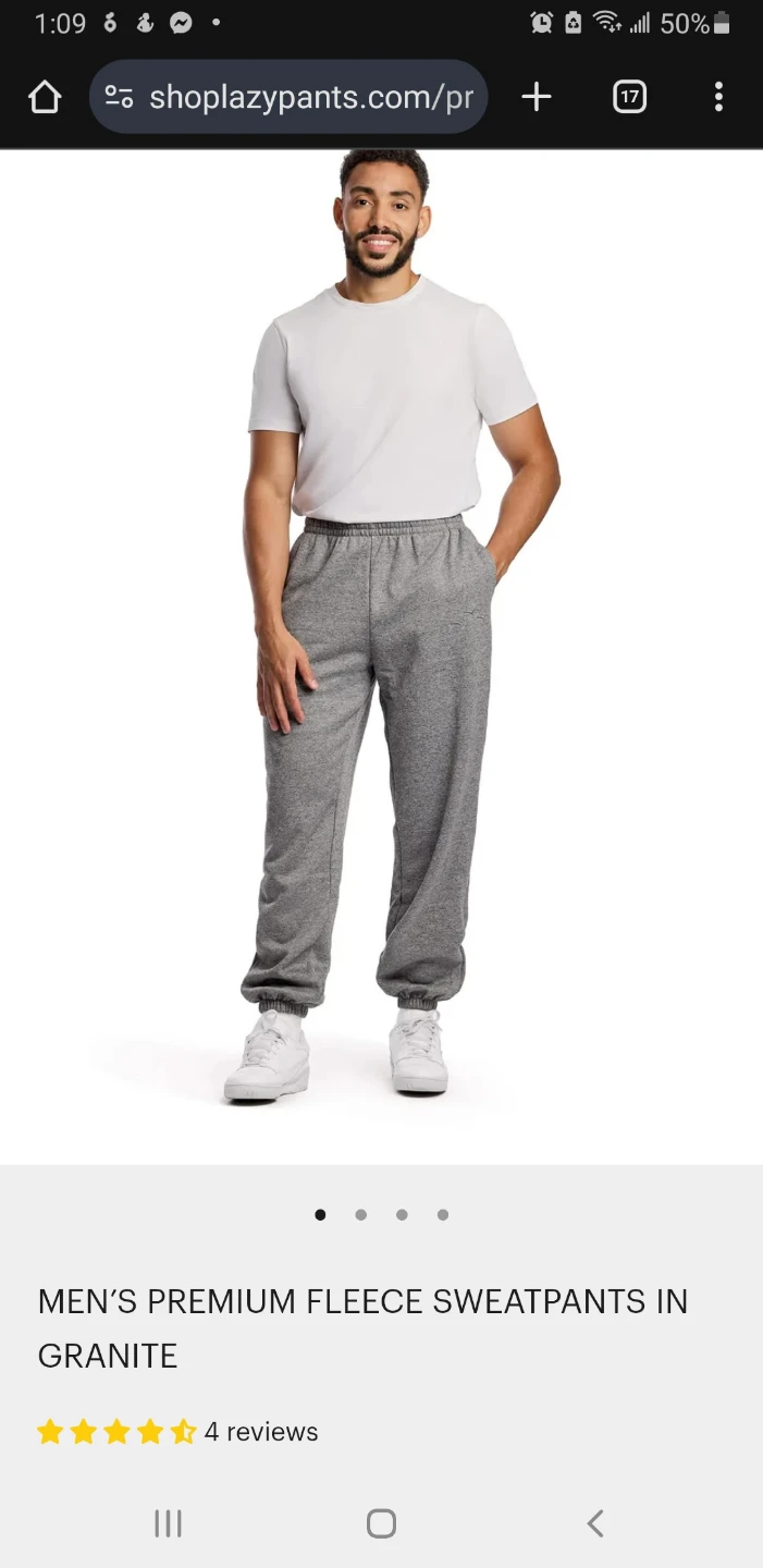 Brand new Men's Premium Fleece Sweatpants In Granite