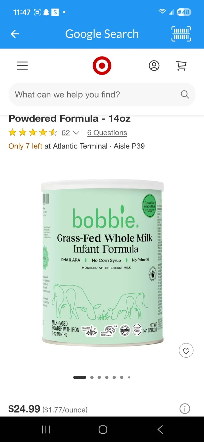 Bobbie Organic Infant Formula - 14.1 oz - photo 2