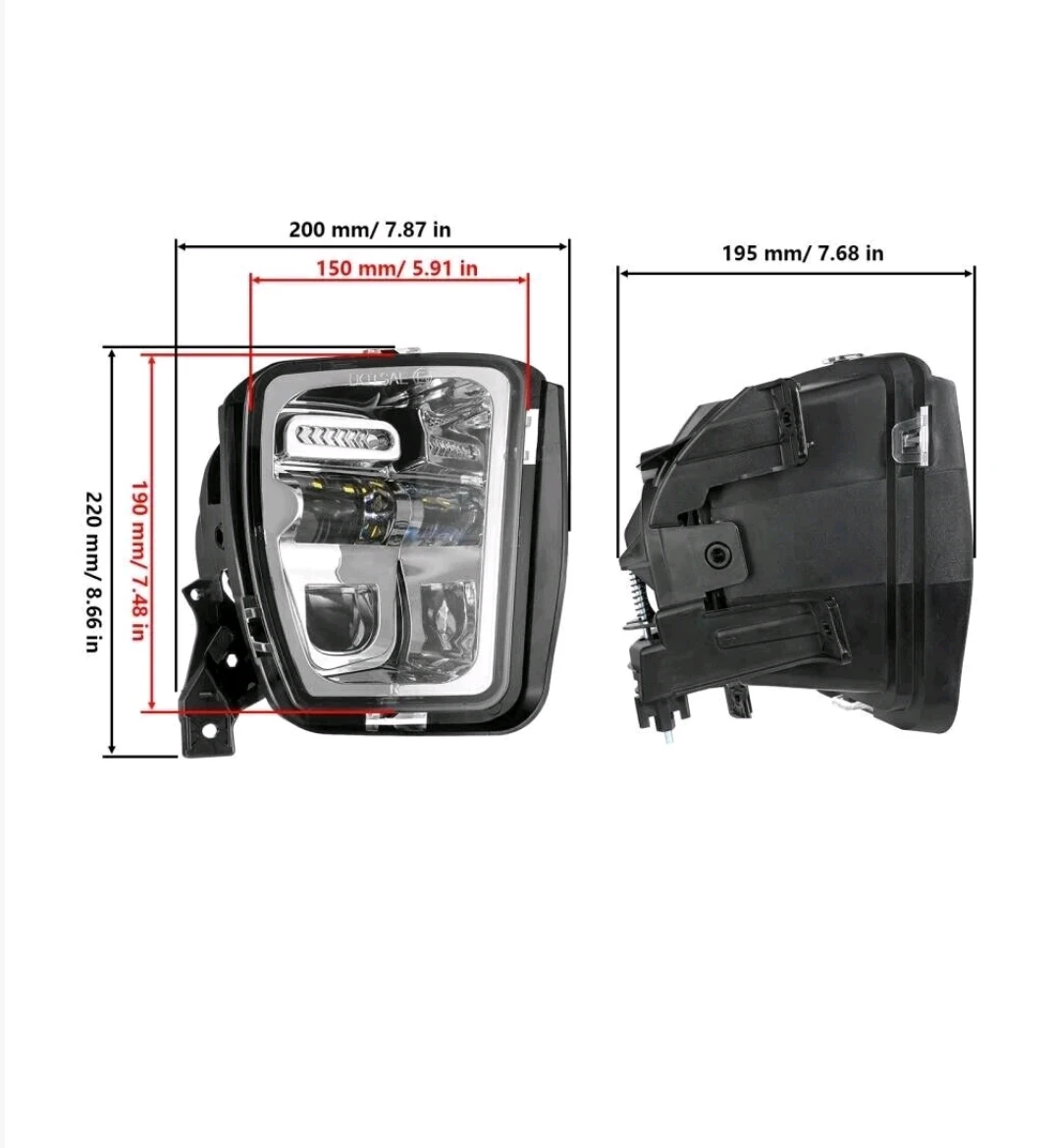 LED fog light assemblies for 2013-2018 Dodge Ram 1500 trucks.  - photo 3