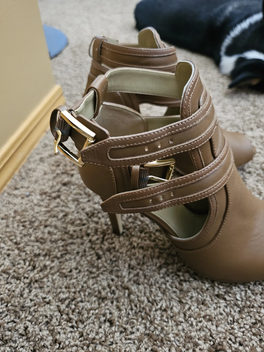Michael Kors Brown Leather Ankle Strap Heels - photo 2