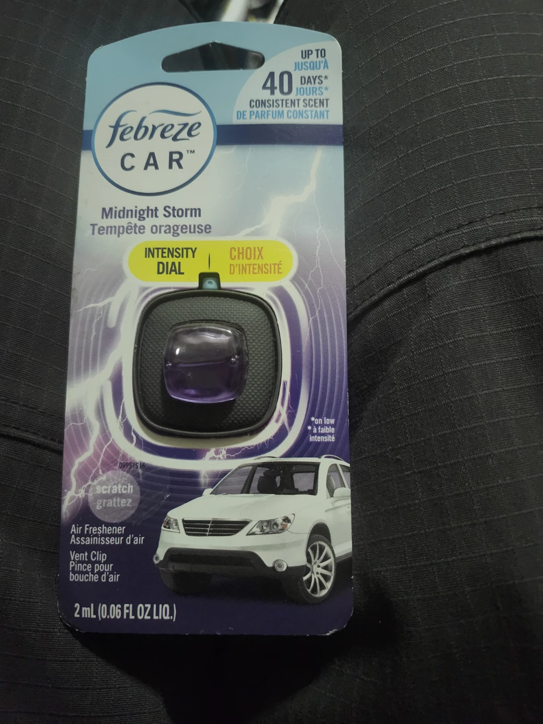 Febreze Car Midnight Storm Vent Clip Air Freshener