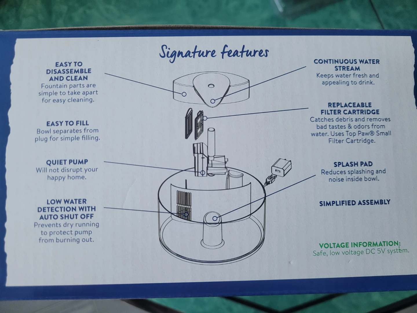Top Paw Flowing Fountain for Dogs/Cats - photo 5