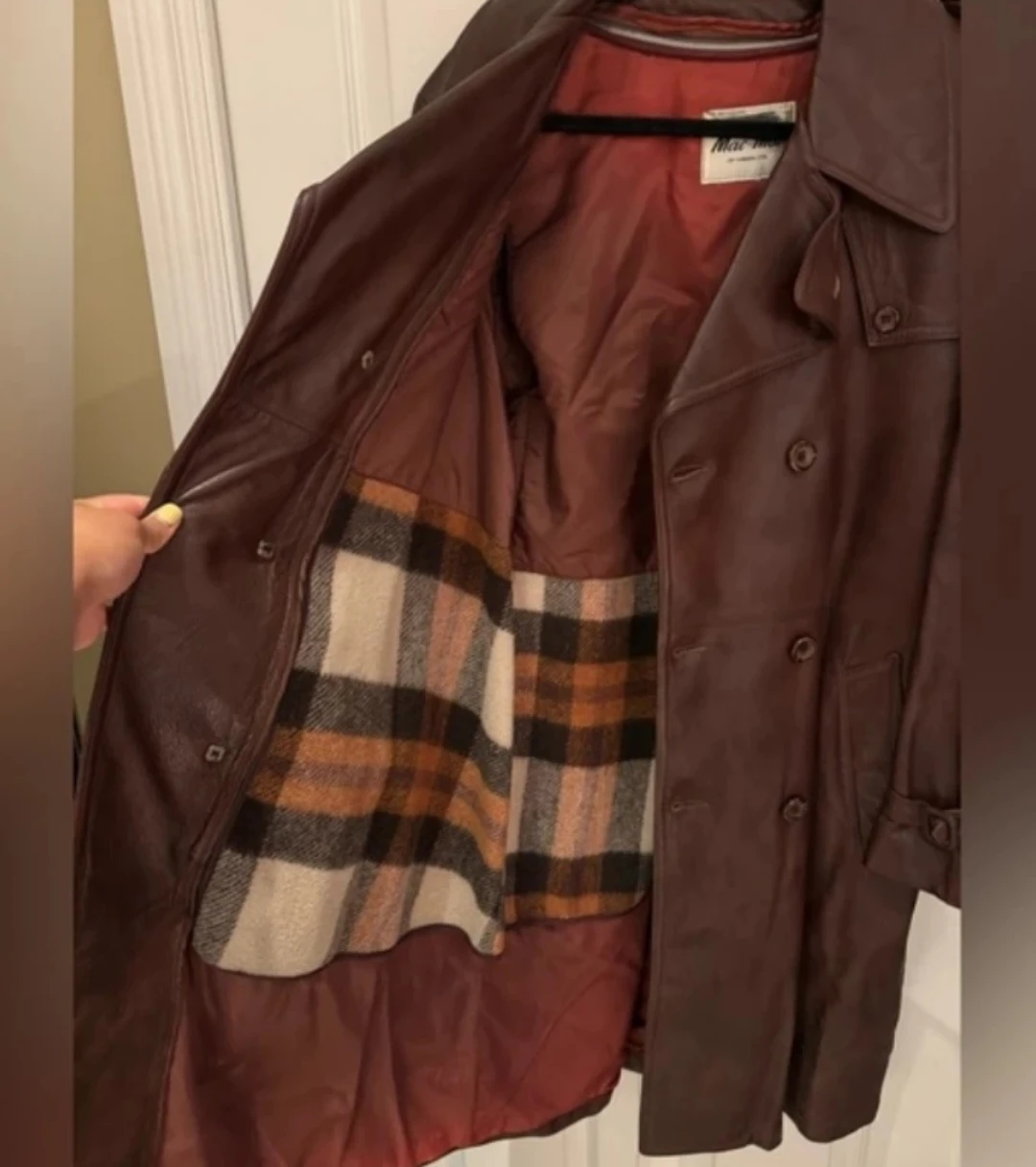 Women's Leather Trench Coat - photo 3