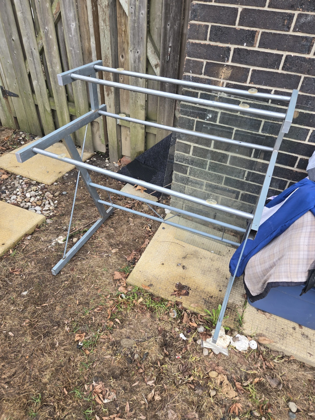 Metal desk with glass table tops