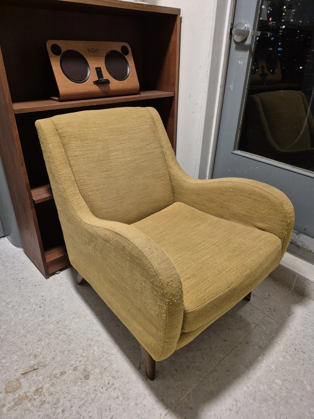 Mid Century Modern Yellow Accent Chair - photo 4