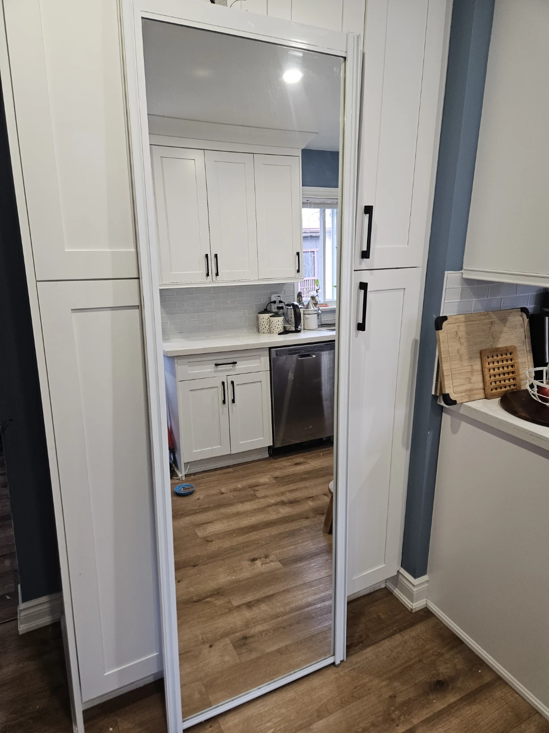 Full Length Mirror with Sliding Door Hardware
